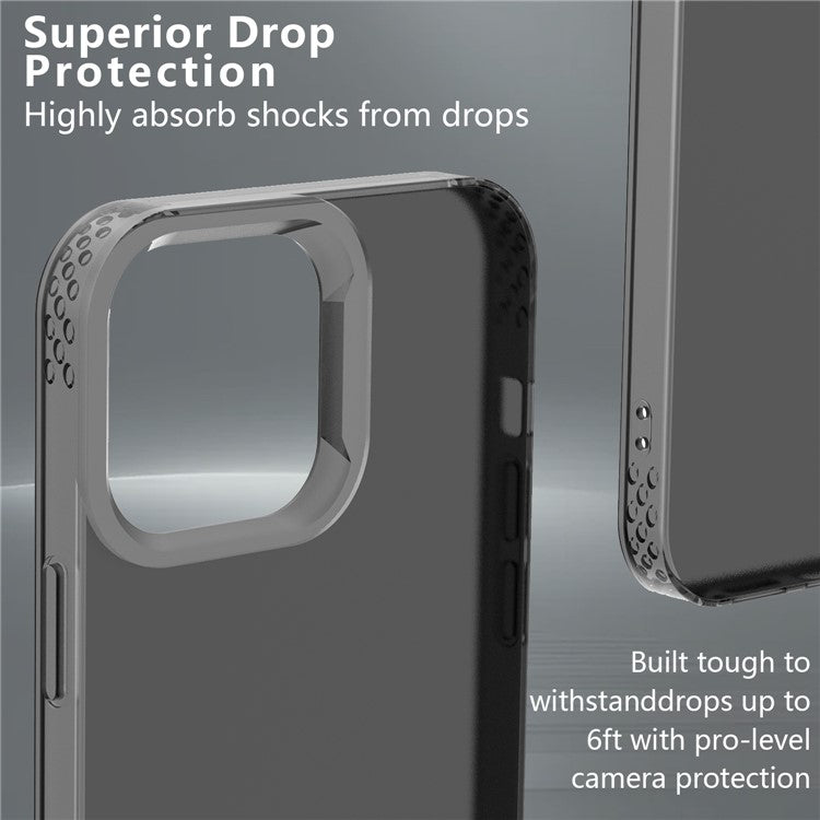 KALEBOL KLB-TPU008 For iPhone 16 Pro Case Transparent Matte TPU Anti-Drop Phone Cover - Transparent