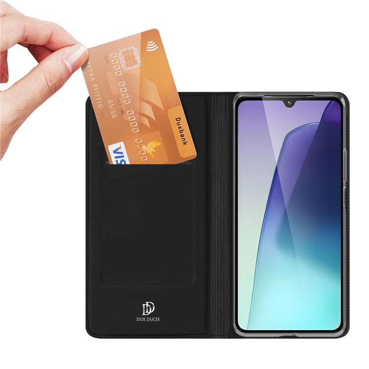 DUX DUCIS Skin Pro Series For Xiaomi Poco C75 4G / Redmi 14R 5G / 14C 4G Case Leather Cover Card Holder - Black