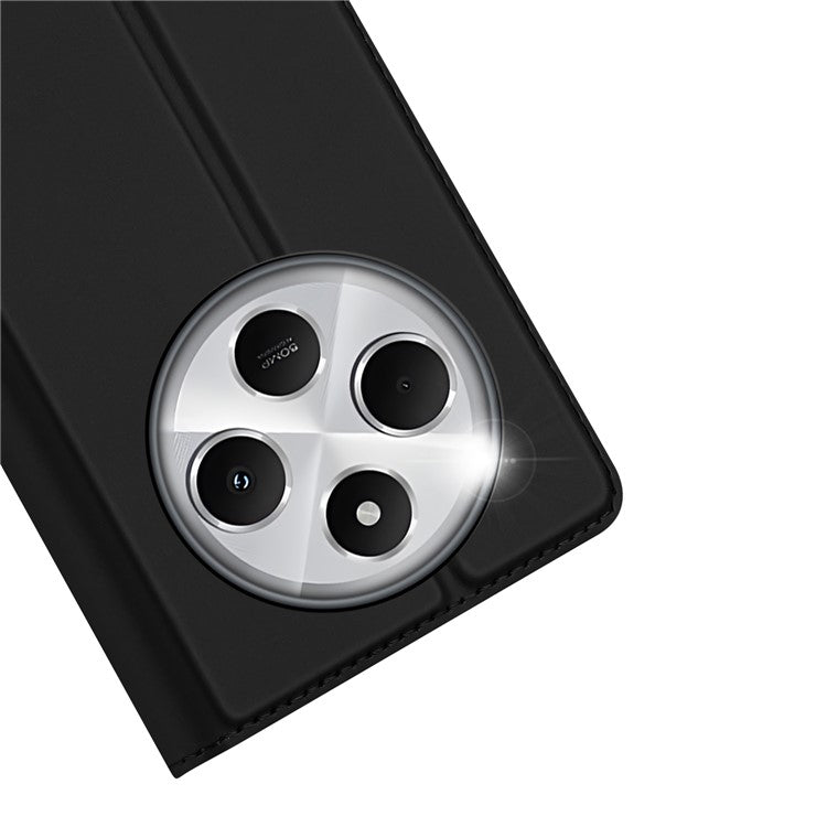 DUX DUCIS Skin Pro Series For Xiaomi Poco C75 4G / Redmi 14R 5G / 14C 4G Case Leather Cover Card Holder - Black