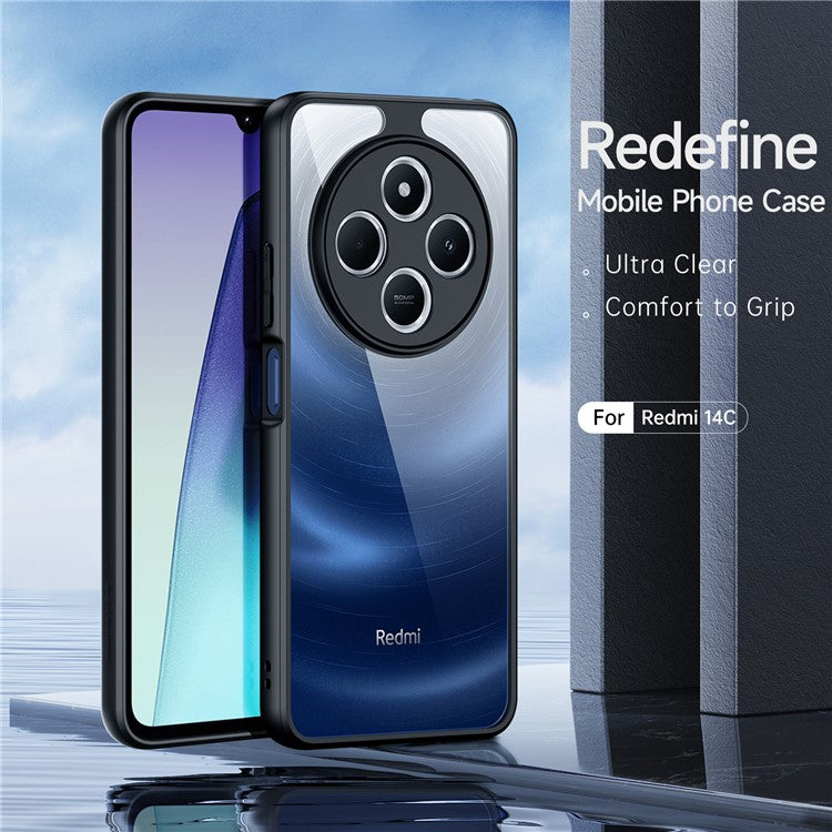 DUX DUCIS Aimo Series For Xiaomi Poco C75 4G / Redmi 14R 5G / 14C 4G Case TPU+PC Matte Phone Cover (REACH Certification) - Black