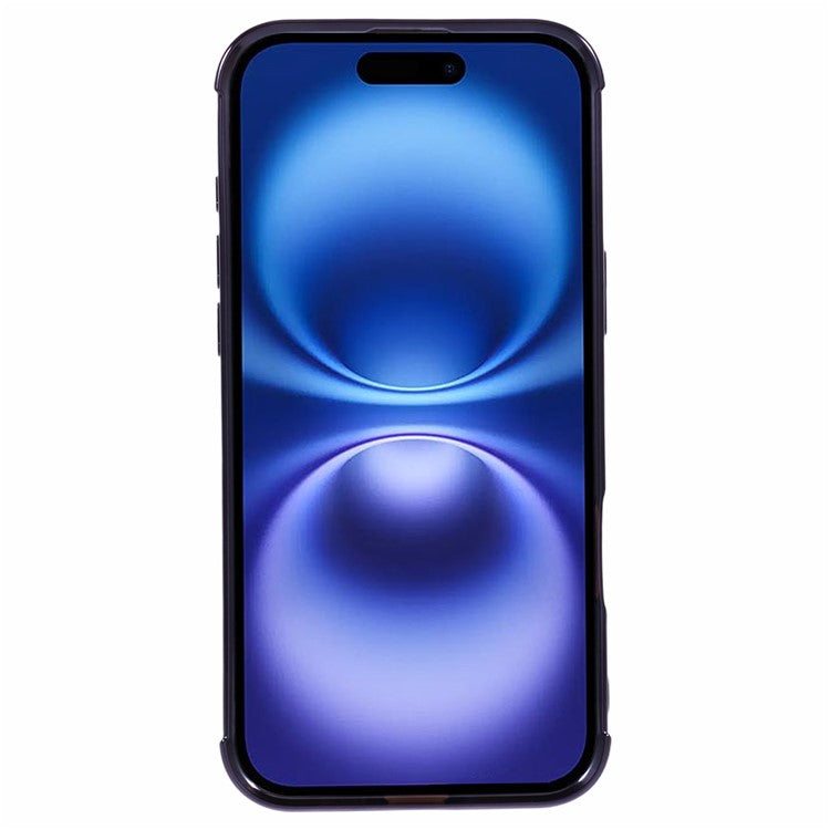 For iPhone 16 Case Compatible with MagSafe Electroplating TPU Clear Phone Cover - Dark Purple