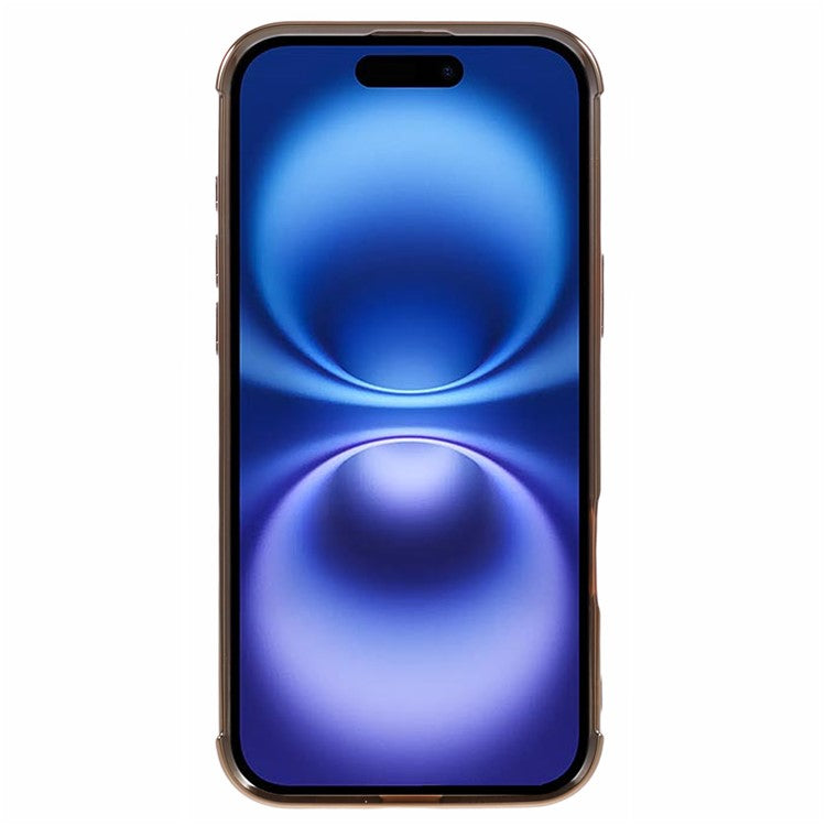 For iPhone 16 Case Compatible with MagSafe Electroplating TPU Clear Phone Cover - Gold