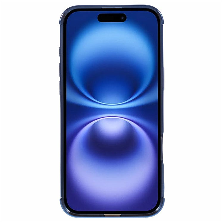 For iPhone 16 Case Gradient Sparkle TPU Phone Cover Compatible with MagSafe - Blue