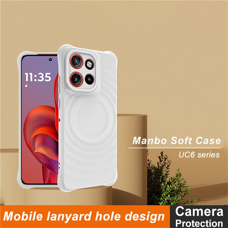 IMAK UC-6 Series for Motorola Thinkphone 25 5G /  Moto S50 5G / Edge 50 Neo 5G Case Water Drop Texture Anti-Skid Matte TPU Cover - Matte White