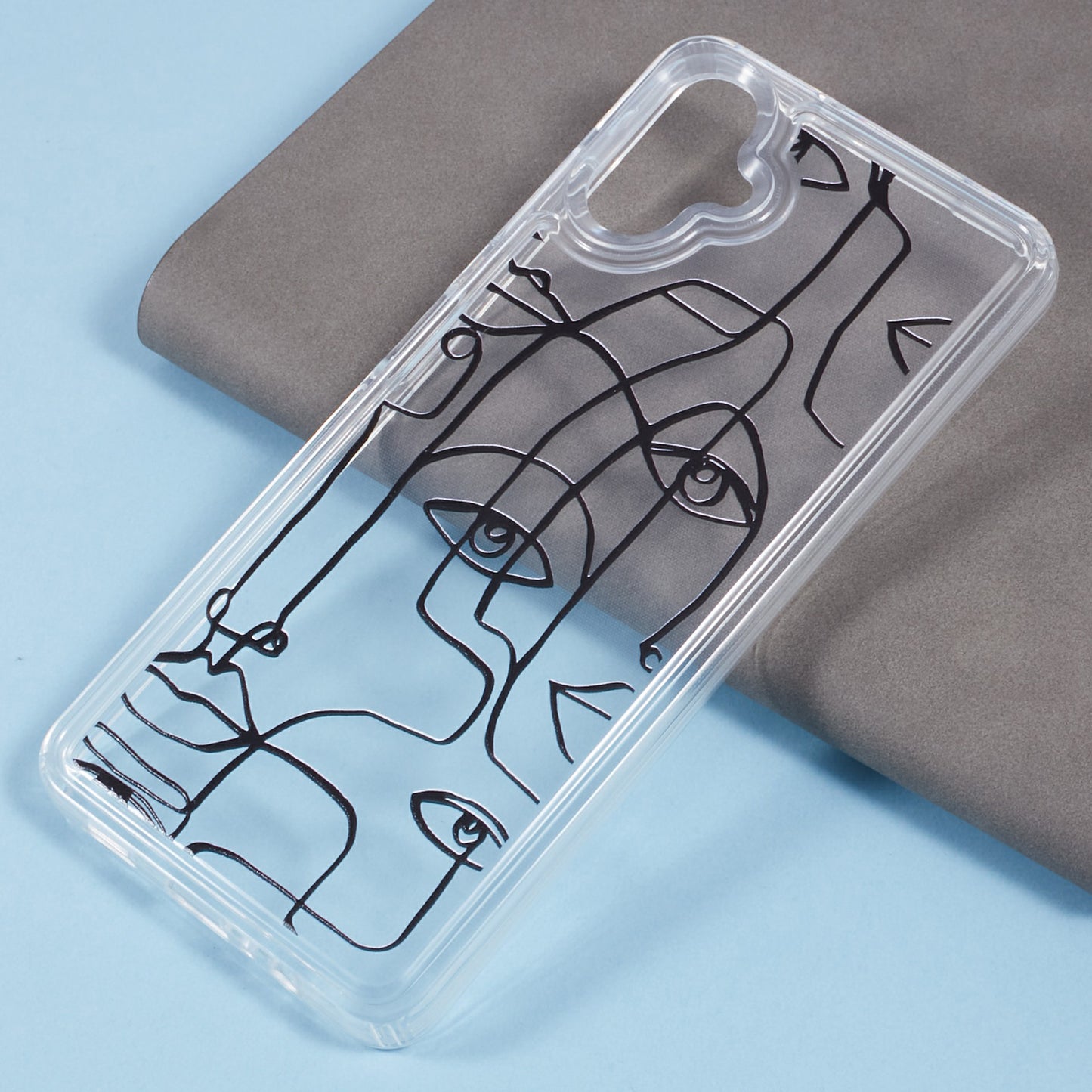 For Samsung Galaxy A06 TPU Case Pattern Printing Shockproof Airbag Phone Cover - Line Women