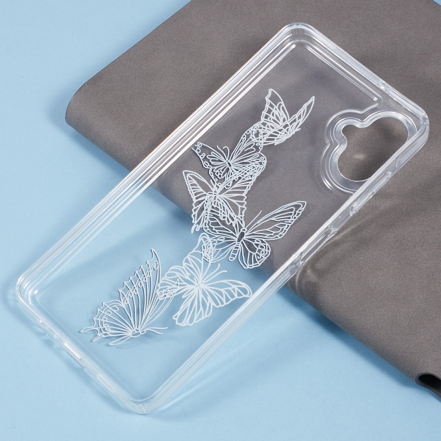 For Samsung Galaxy A06 TPU Case Pattern Printing Shockproof Airbag Phone Cover - Butterflies