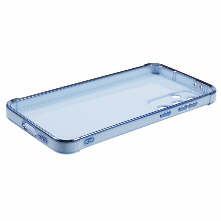 For Samsung Galaxy S24 FE Case Electroplated Frame TPU Soft Phone Cover - Blue