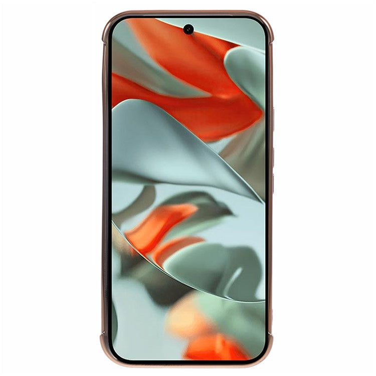 For Google Pixel 9 Pro XL Case Compatible with MagSafe Electroplated TPU Phone Cover Hollow Love Hearts - Black