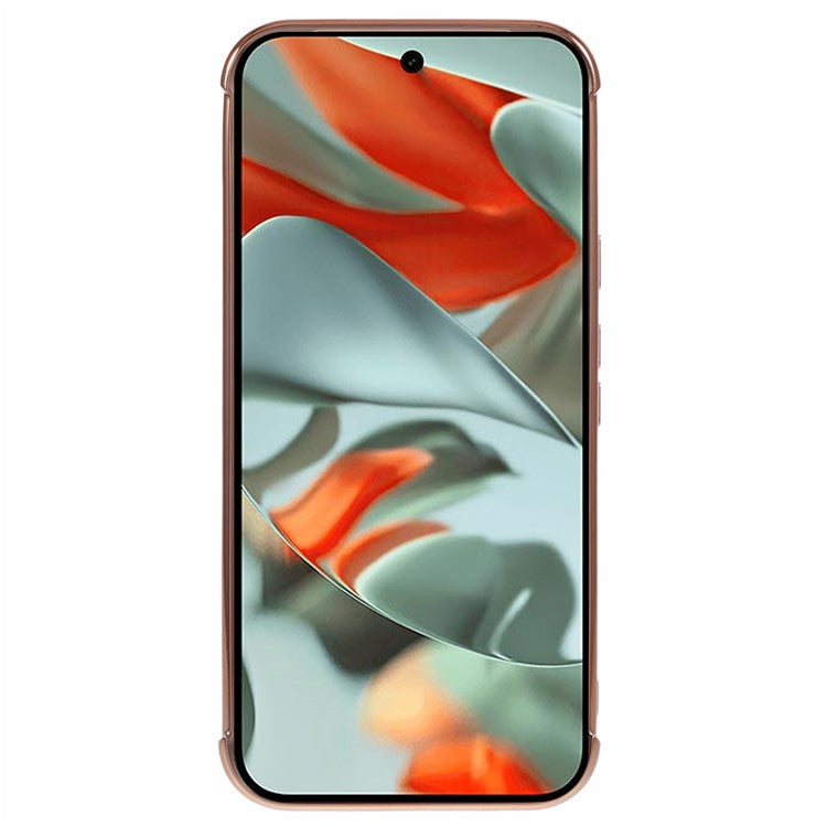 For Google Pixel 9 Pro XL Case Compatible with MagSafe Electroplated TPU Phone Cover Hollow Love Hearts - Purple