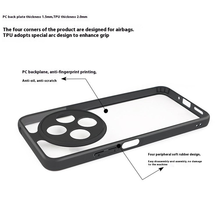 For Xiaomi Poco C75 4G / Redmi 14R 5G / 14C 4G Case Shockproof PC+TPU Clear Back Phone Cover