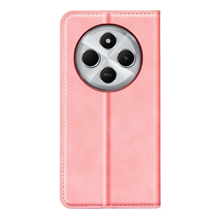 For Xiaomi Poco C75 4G / Redmi 14R 5G / 14C 4G Case Skin-Touch Leather Wallet Phone Cover - Pink