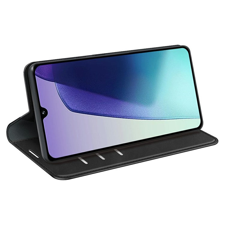 For Xiaomi Poco C75 4G / Redmi 14R 5G / 14C 4G Case Skin-Touch Leather Wallet Phone Cover - Black