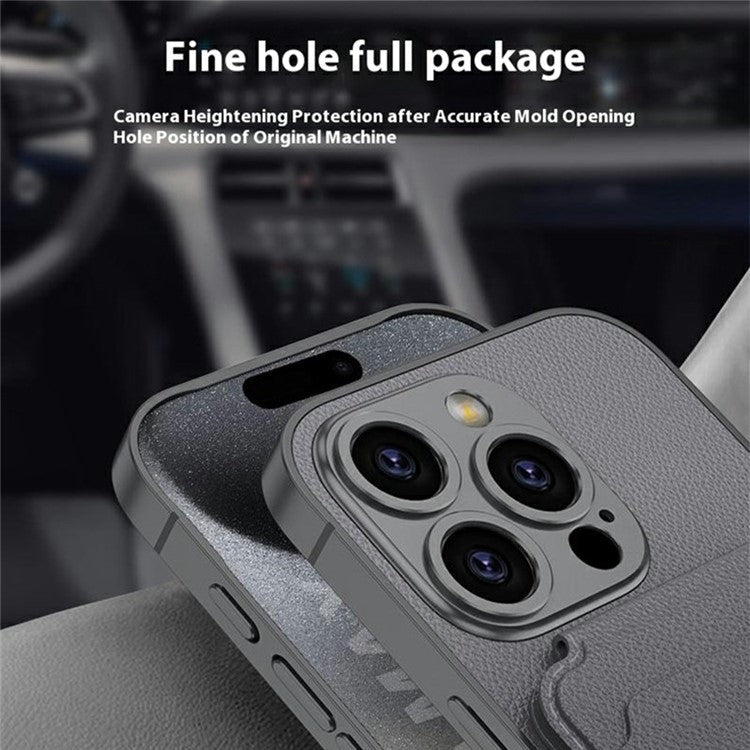 GKK For iPhone 16 Pro Case Compatible with MagSafe PU+PC Phone Shell with Card Holder Kickstand - Carbon Fiber Texture