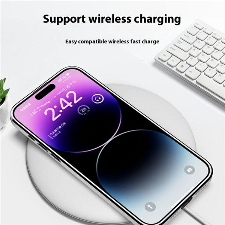 GKK For iPhone 16 Pro Case X-Shape Design Leather+TPU+PC Phone Cover - Titanium Grey