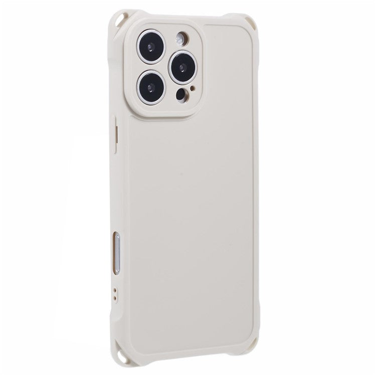 For iPhone 16 Pro Case Reinforced Corner Protection TPU Phone Cover - White