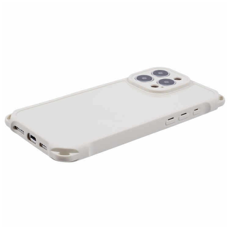 For iPhone 16 Pro Case Reinforced Corner Protection TPU Phone Cover - White
