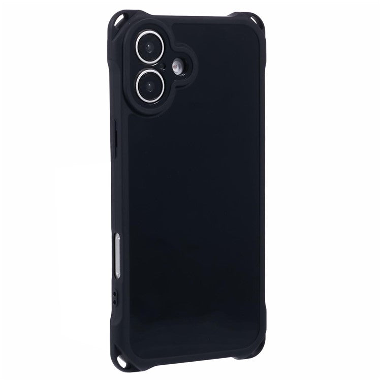 For iPhone 16 Case Reinforced Corner Protection TPU Phone Cover - Black