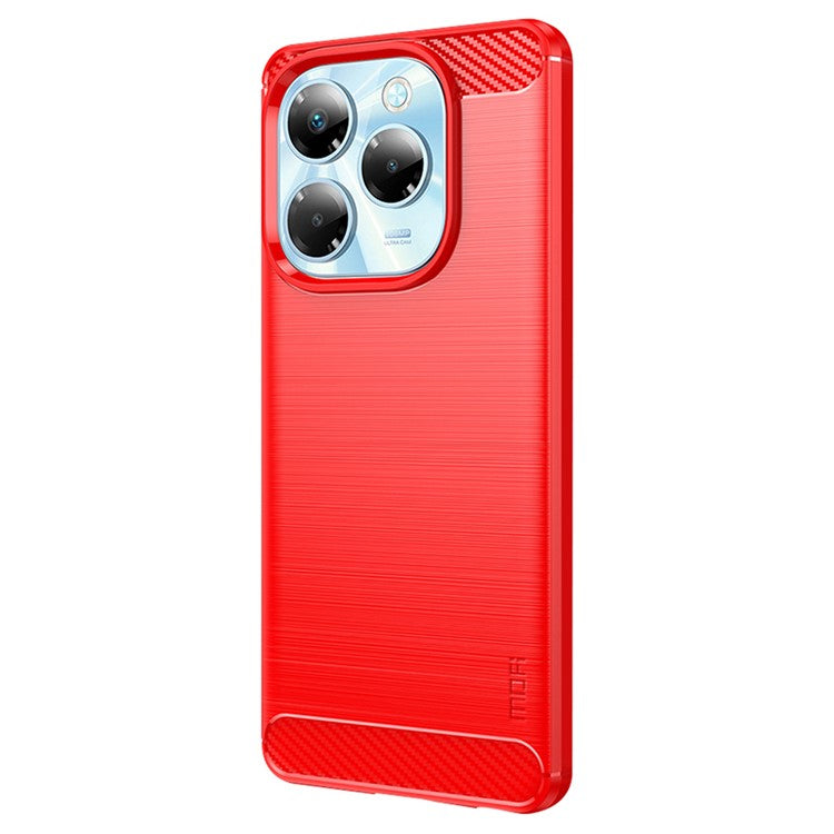 MOFI JK TPU Series-1 For Infinix Note 40X 5G Case Carbon Fiber Texture TPU Soft Phone Cover - Red