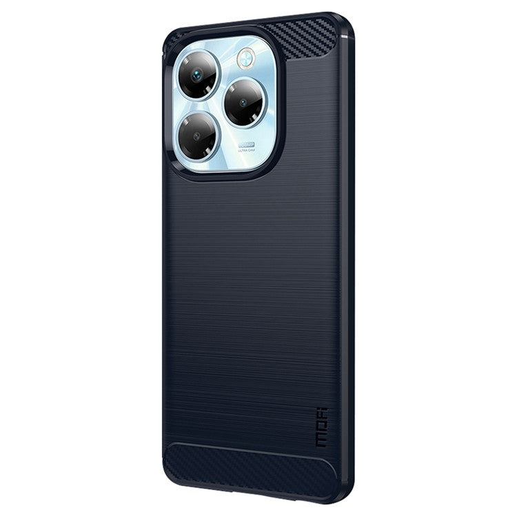 MOFI JK TPU Series-1 For Infinix Note 40X 5G Case Carbon Fiber Texture TPU Soft Phone Cover - Blue