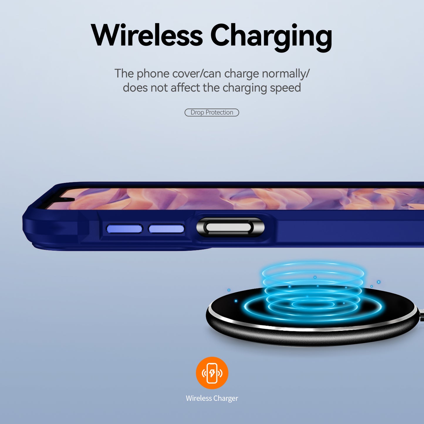 For Samsung Galaxy A16 5G / A16 4G Case Anti-Drop Alloy Lens Frame PC+TPU Phone Cover - Blue