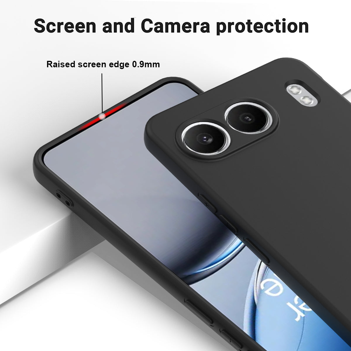 For OnePlus Nord 4 Case Liquid Silicone Anti-Scratch Phone Cover with Hand Strap - Black