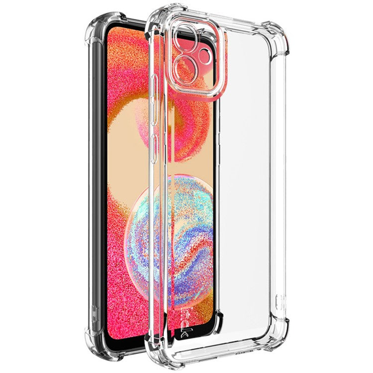 IMAK UX-4 Series for Samsung Galaxy F04 4G / M04 4G / A04e 4G Case Straight Frame Four Corner Shockproof Clear TPU Cover