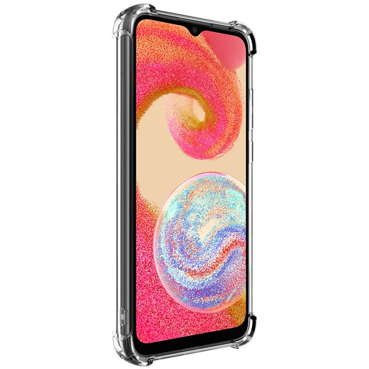 IMAK UX-4 Series for Samsung Galaxy F04 4G / M04 4G / A04e 4G Case Straight Frame Four Corner Shockproof Clear TPU Cover