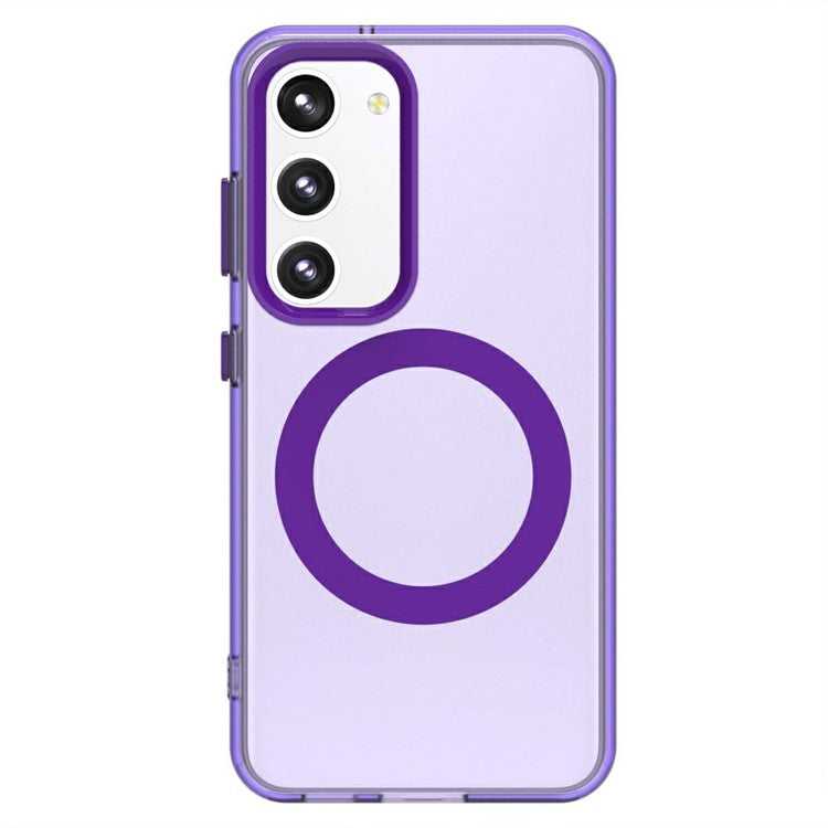 Candy Series For Samsung Galaxy S23+ Case Compatible with MagSafe PC+TPU+PET Anti-Drop Phone Cover - Purple
