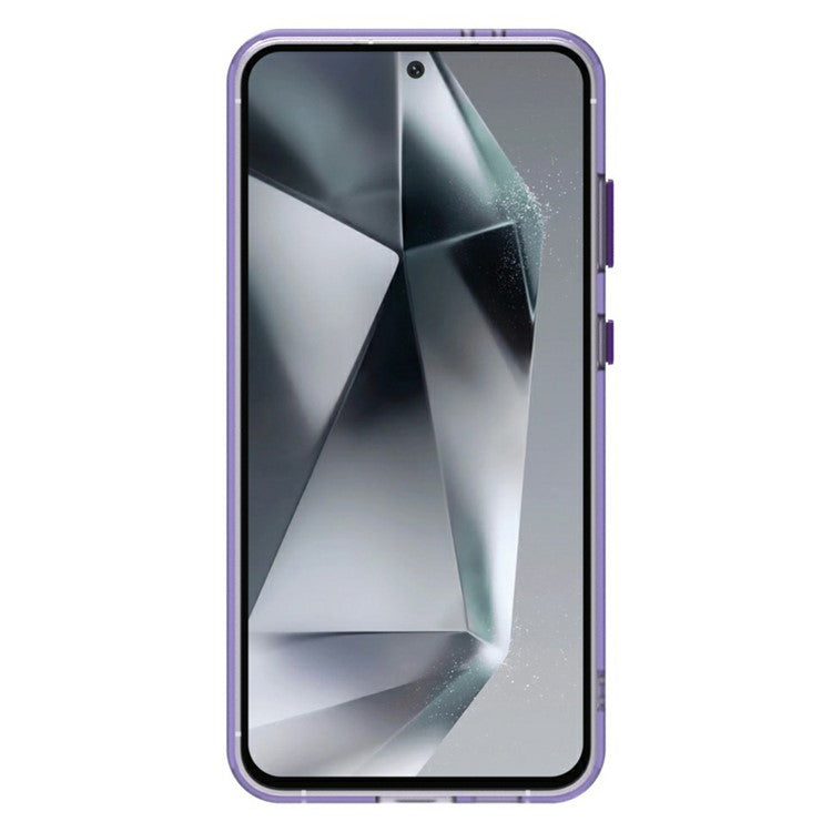 Candy Series For Samsung Galaxy S24 FE Case Compatible with MagSafe PC+TPU+PET Anti-Drop Phone Cover - Purple