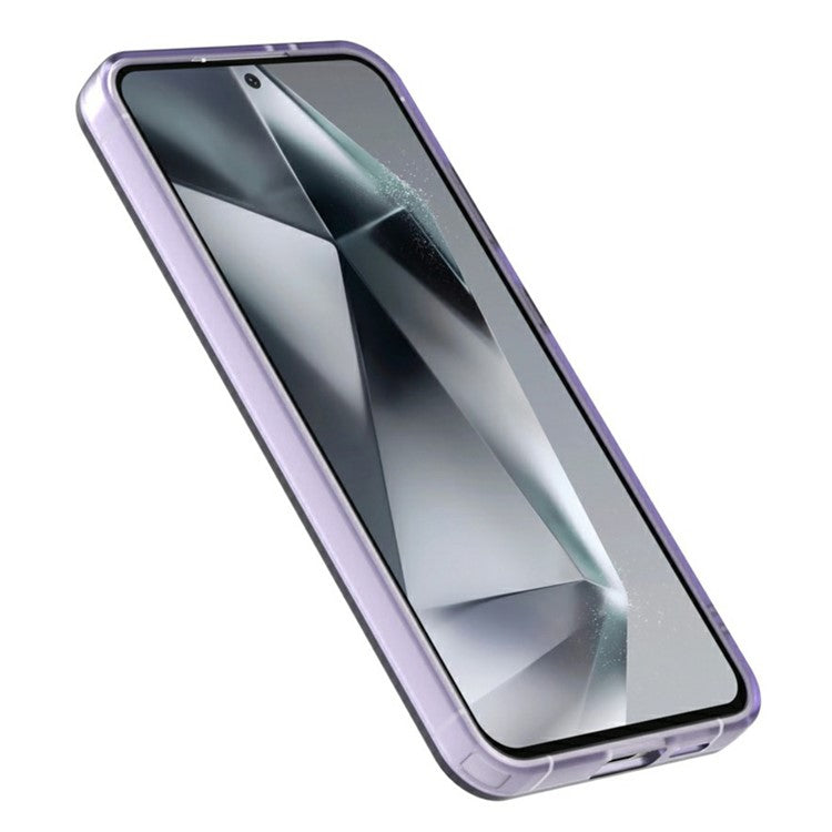 Candy Series For Samsung Galaxy S24 FE Case Compatible with MagSafe PC+TPU+PET Anti-Drop Phone Cover - Purple