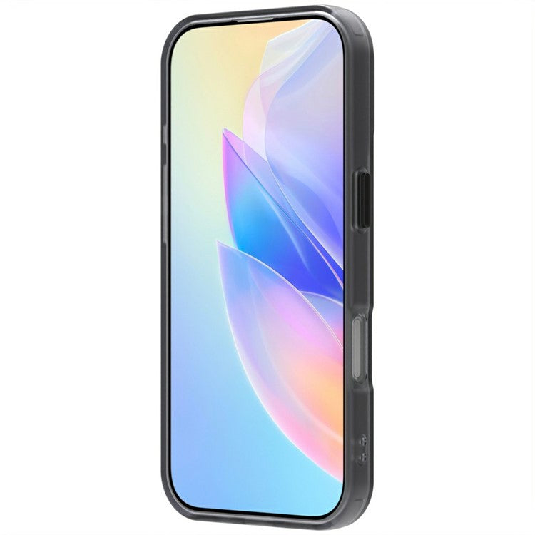 Candy Series For iPhone 16 Pro Case Compatible with MagSafe PC+TPU+PET Anti-Drop Phone Cover - Black