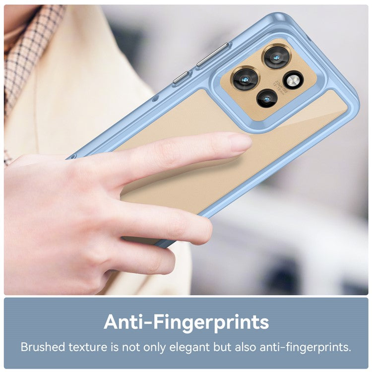 For Motorola Edge 50 Neo 5G / Moto S50 5G / Thinkphone 25 5G Case TPU +Acrylic Protective Clear Phone Cover - Blue