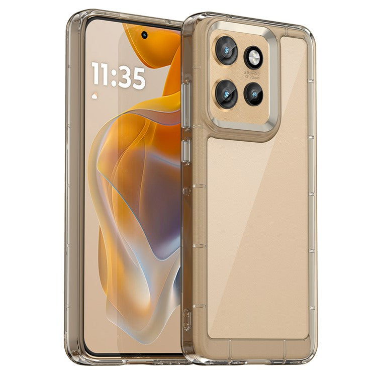 For Motorola Edge 50 Neo 5G / Moto S50 5G / Thinkphone 25 5G Case TPU +Acrylic Protective Clear Phone Cover - Transparent Grey