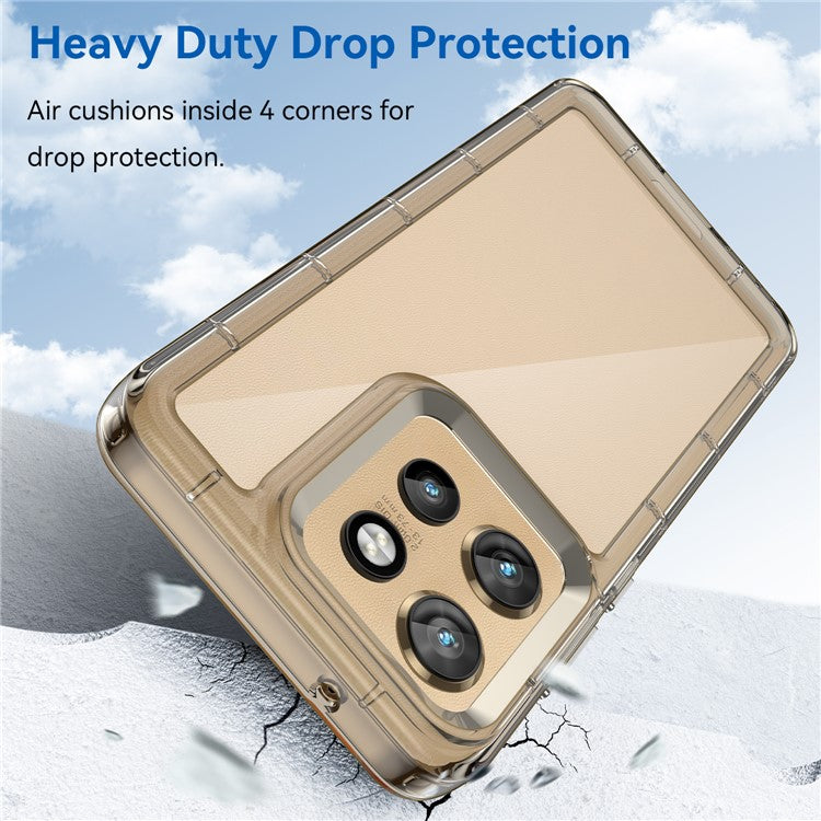 For Motorola Edge 50 Neo 5G / Moto S50 5G / Thinkphone 25 5G Case TPU +Acrylic Protective Clear Phone Cover - Transparent Grey