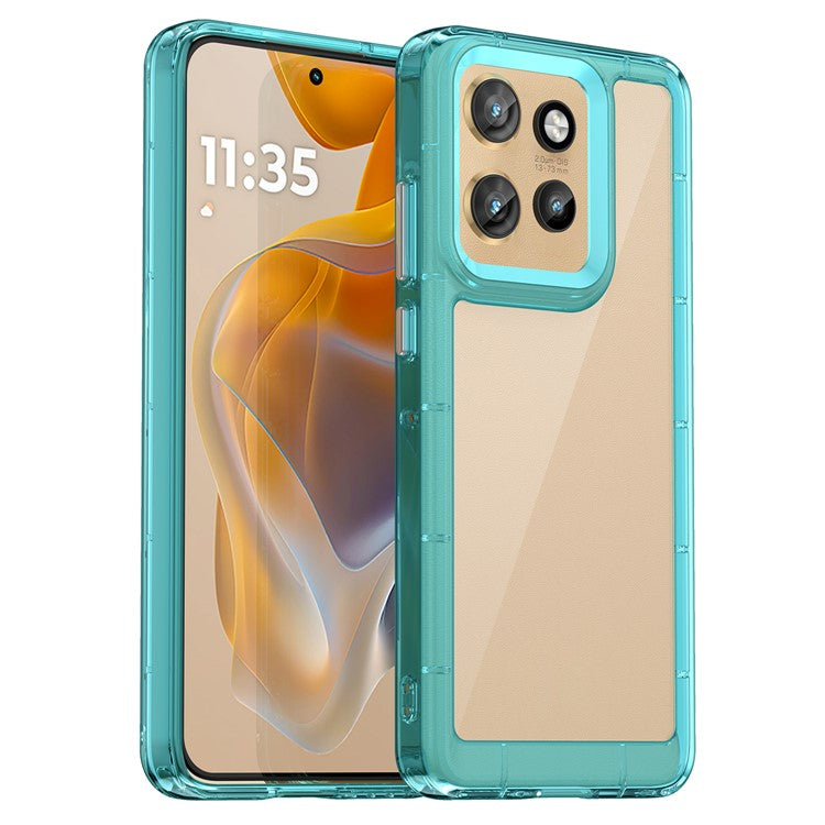 For Motorola Edge 50 Neo 5G / Moto S50 5G / Thinkphone 25 5G Case TPU +Acrylic Protective Clear Phone Cover - Transparent Blue