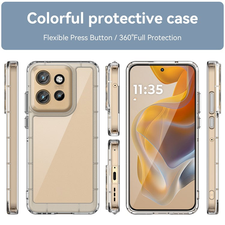 For Motorola Edge 50 Neo 5G / Moto S50 5G / Thinkphone 25 5G Case TPU +Acrylic Protective Clear Phone Cover - Transparent