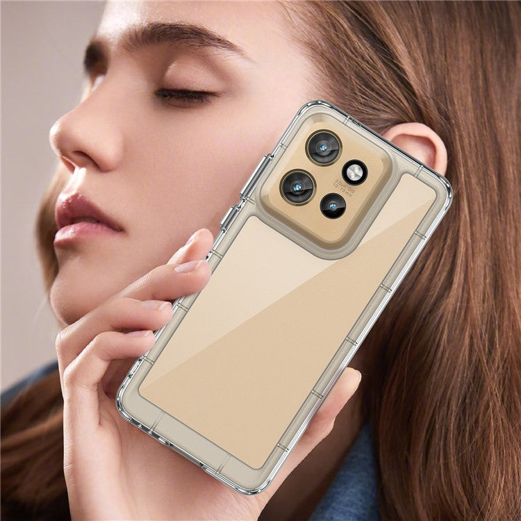 For Motorola Edge 50 Neo 5G / Moto S50 5G / Thinkphone 25 5G Case TPU +Acrylic Protective Clear Phone Cover - Transparent