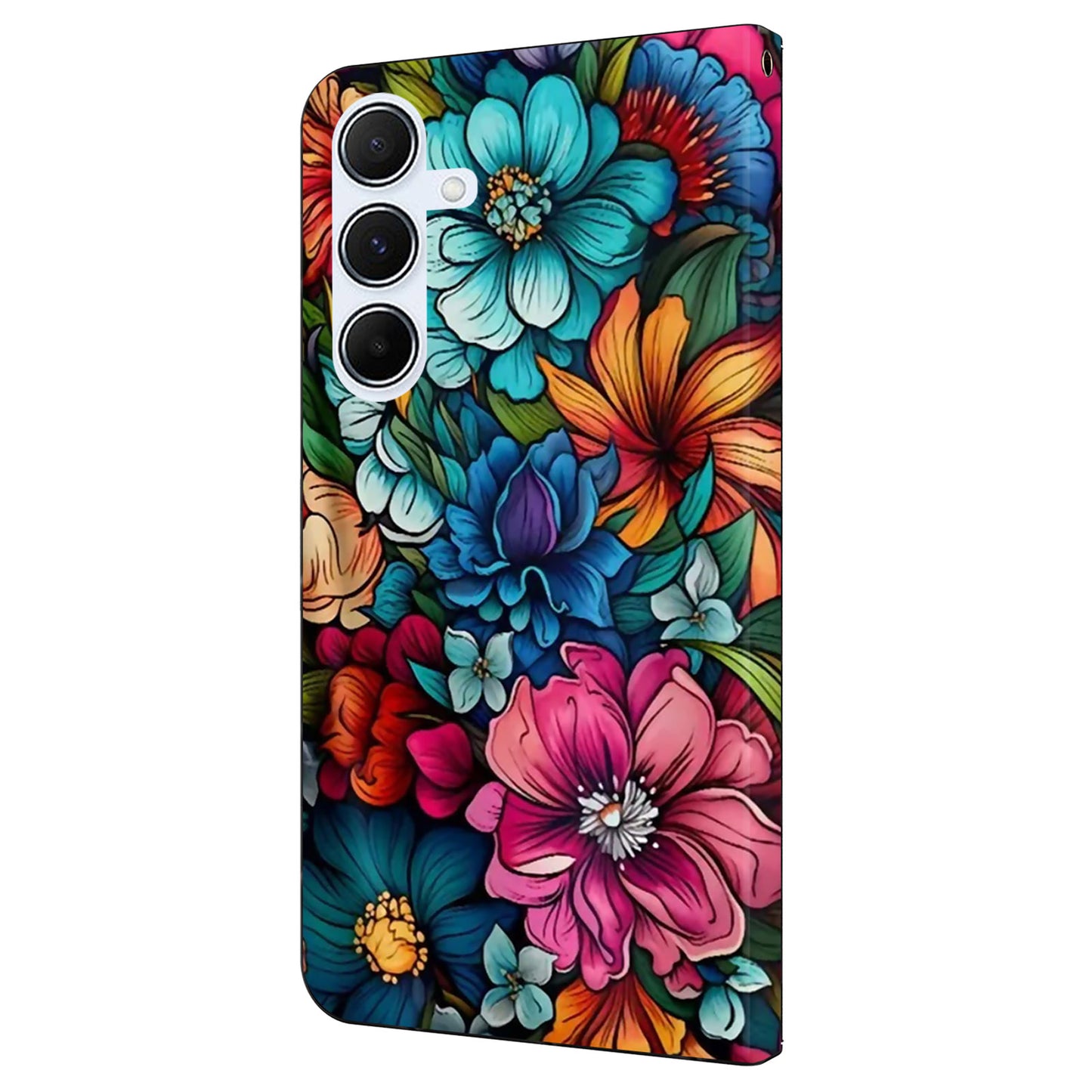 For Samsung Galaxy A16 5G / A16 4G Case Pattern Printed Protective Cover TPU+PU Leather Flip Phone Case - Staphyllum