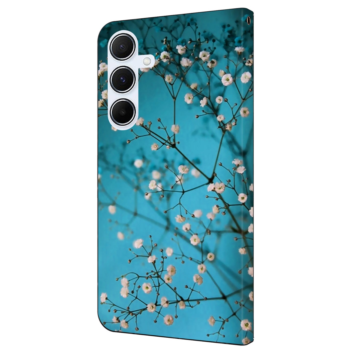 For Samsung Galaxy A16 5G / A16 4G Case Pattern Printed Protective Cover TPU+PU Leather Flip Phone Case - Flower Branch
