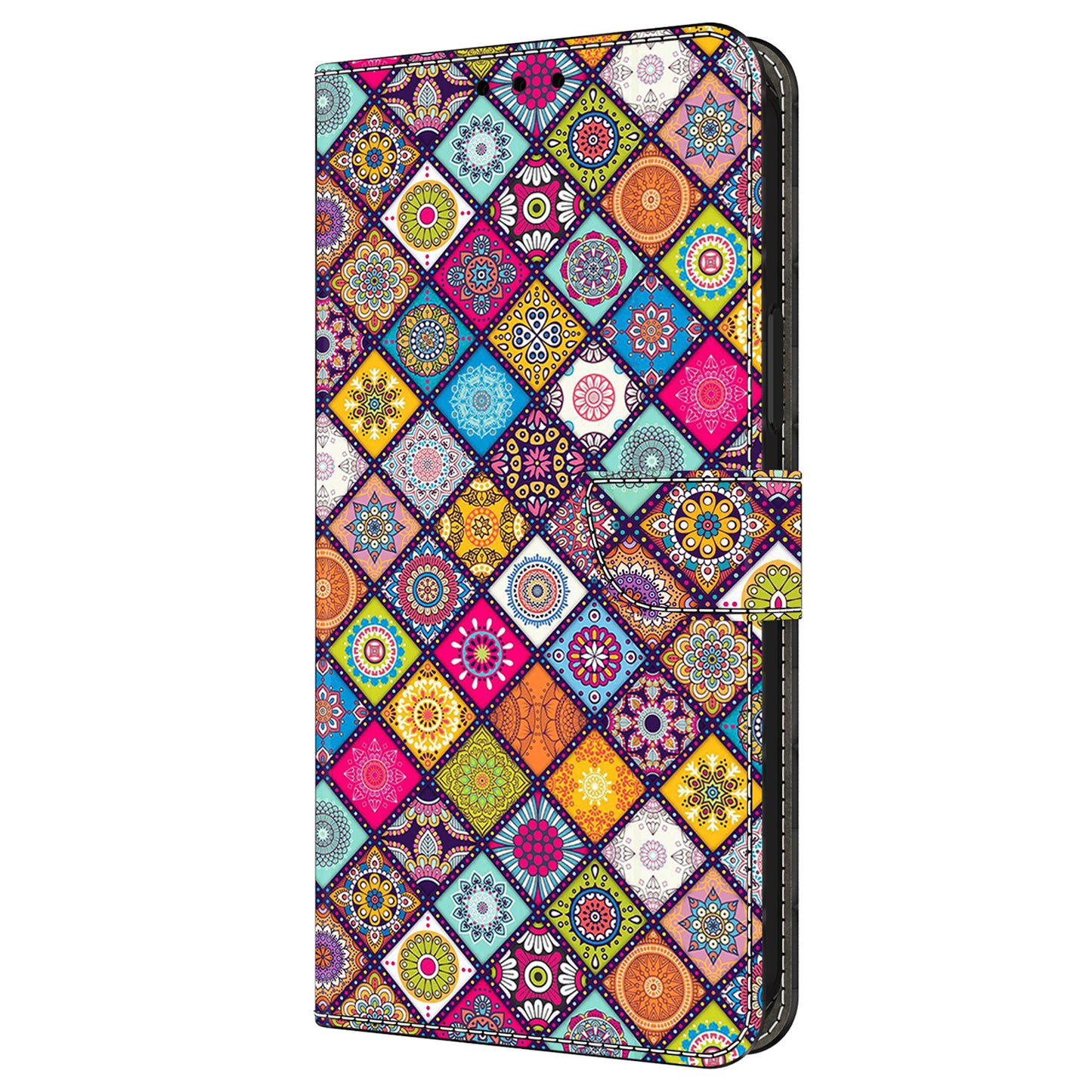 For Samsung Galaxy A16 5G / A16 4G Case Pattern Printed Protective Cover TPU+PU Leather Flip Phone Case - Colorful Leather
