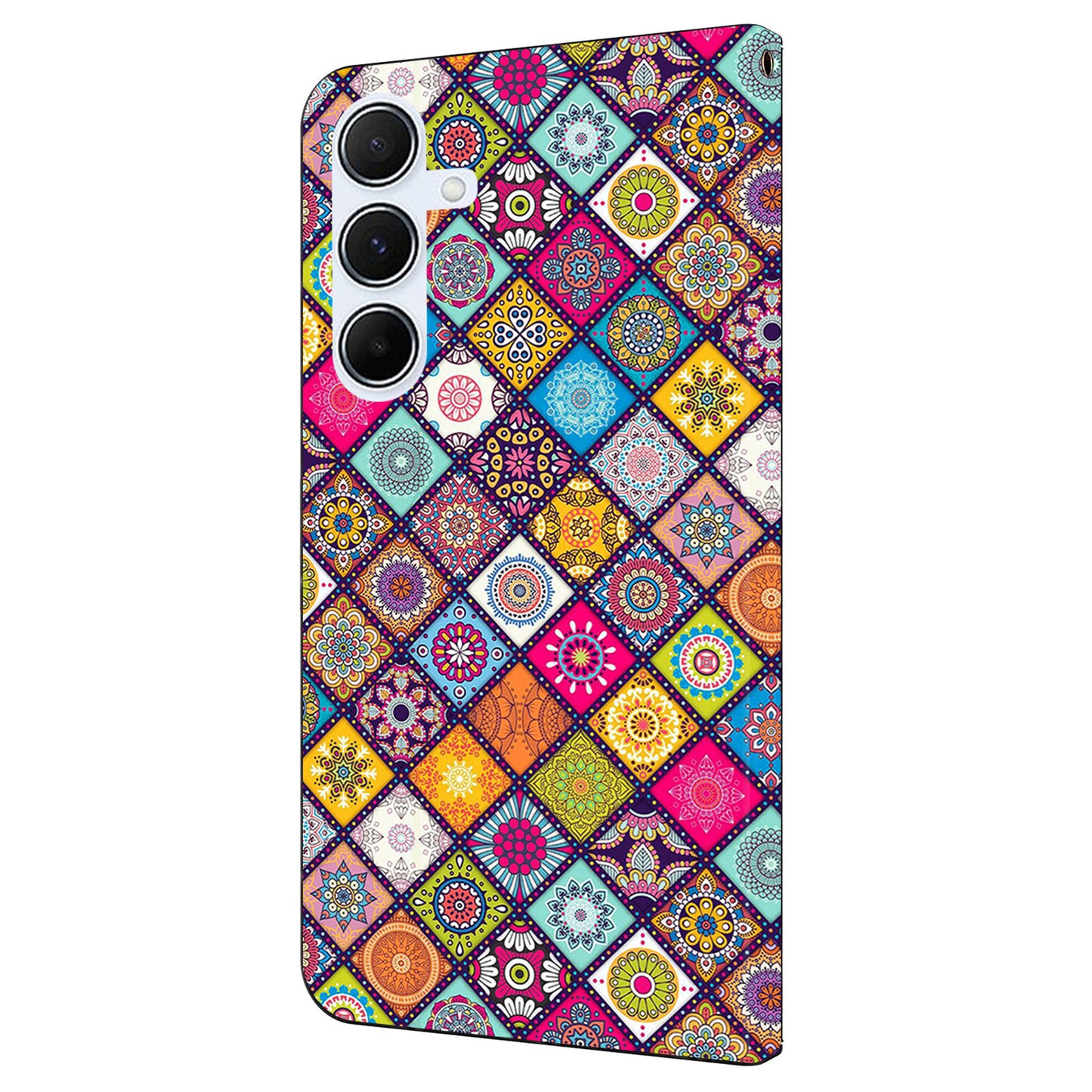 For Samsung Galaxy A16 5G / A16 4G Case Pattern Printed Protective Cover TPU+PU Leather Flip Phone Case - Colorful Leather