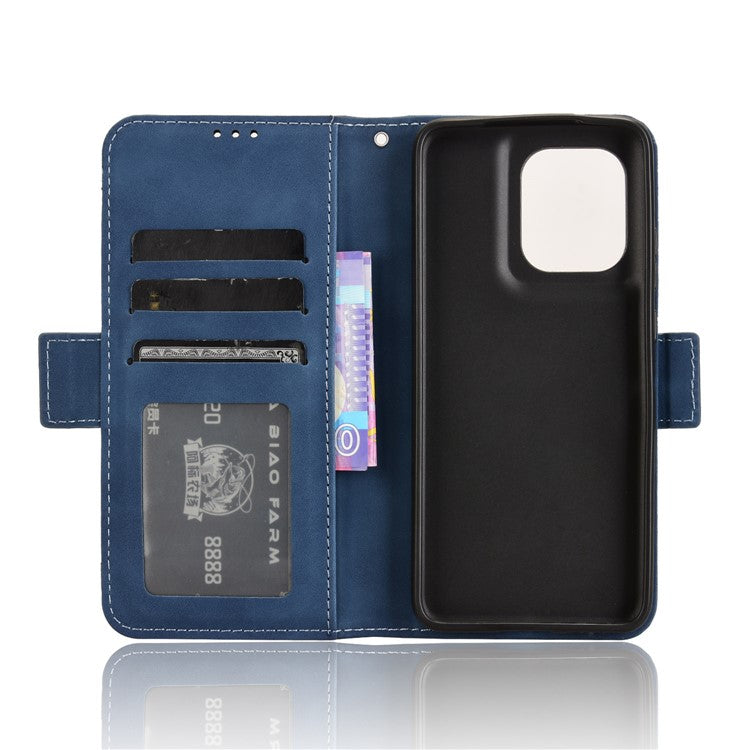 For Motorola Thinkphone 25 5G / Edge 50 Neo 5G / Moto S50 5G Leather Case Phone Wallet Cover with Multiple Card Slots - Blue