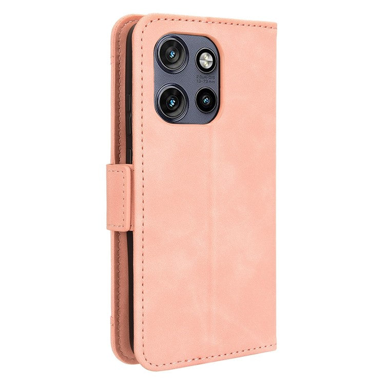 For Motorola Thinkphone 25 5G / Edge 50 Neo 5G / Moto S50 5G Leather Case Phone Wallet Cover with Multiple Card Slots - Pink
