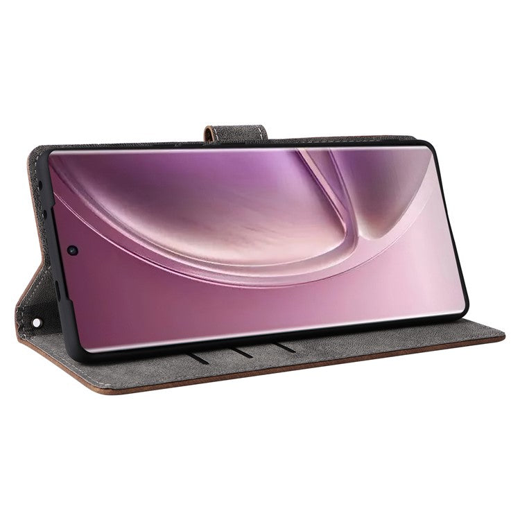 For Infinix Zero 40 5G X6861 Wallet Case RFID Blocking PU Leather Cover Stand View - Brown