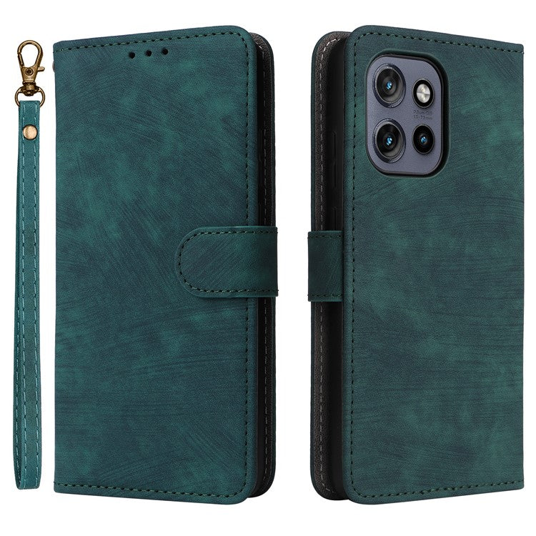 For Motorola Thinkphone 25 5G / Edge 50 Neo 5G / Moto S50 5G Wallet Case RFID Blocking PU Leather Cover Stand View - Green