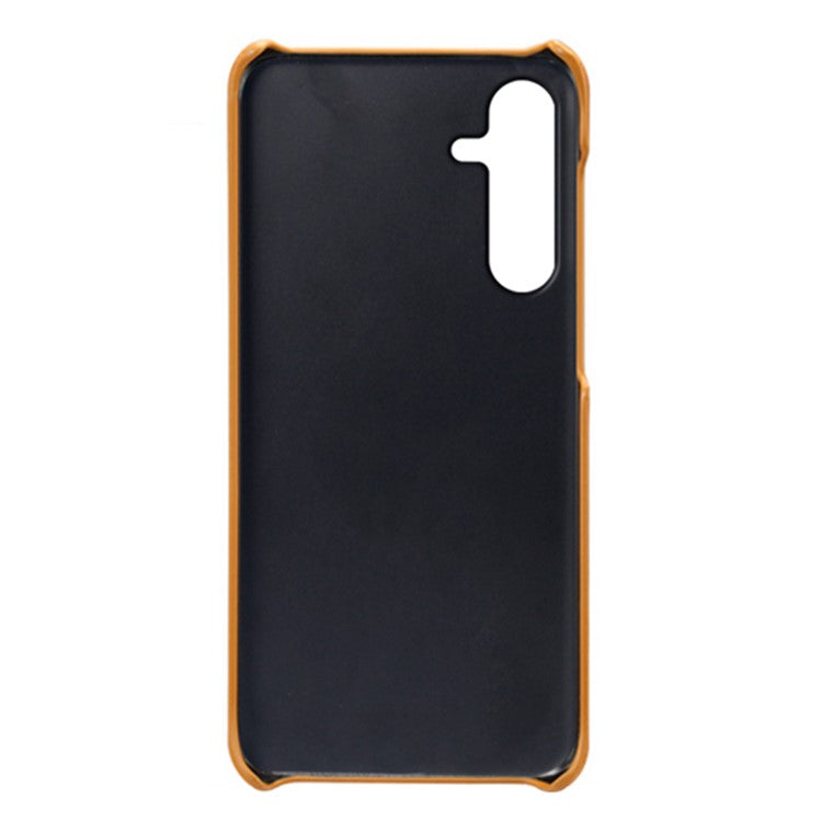For Samsung Galaxy M35 5G Case Dual Card Slots PU Leather + Hard PC Phone Cover - Orange