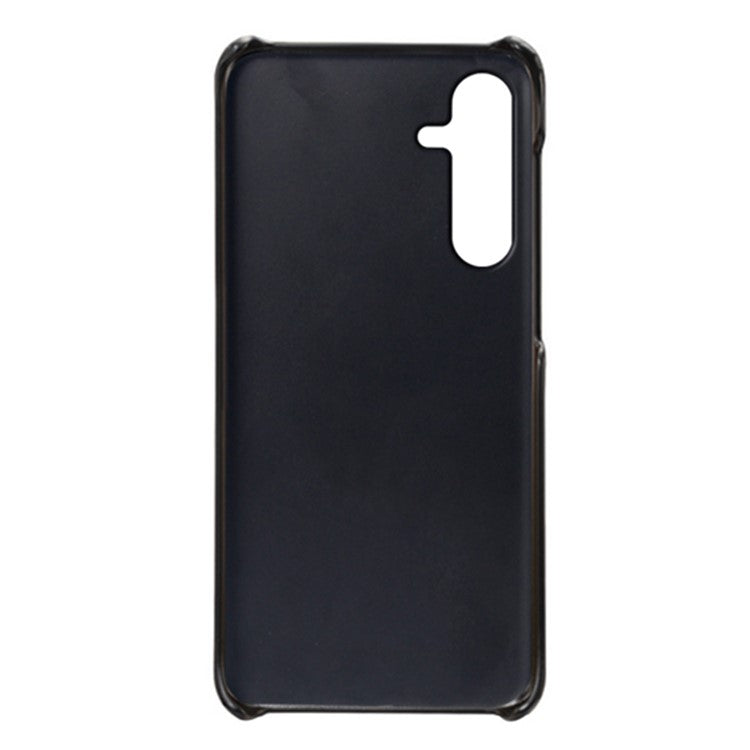 For Samsung Galaxy M35 5G Case Dual Card Slots PU Leather + Hard PC Phone Cover - Black