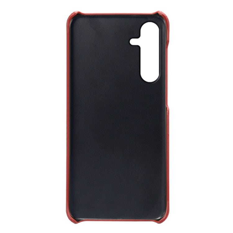 For Samsung Galaxy M35 5G Case Dual Card Slots PU Leather + Hard PC Phone Cover - Red
