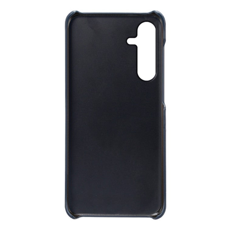 For Samsung Galaxy M35 5G Case Dual Card Slots PU Leather + Hard PC Phone Cover - Blue