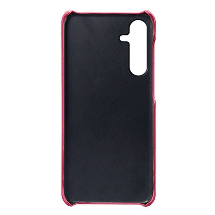 For Samsung Galaxy M35 5G Case Dual Card Slots PU Leather + Hard PC Phone Cover - Rose